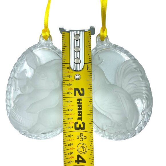 Nachtmann Germany Crystal Suncatcher Ornaments Set of 3 Rabbit Rooster Daffodil - Picture 7 of 13